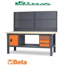 BANCO DA LAVORO COMPONIBILE "MODULAR" BETA DA MT. 2.1 CON 4 CASSETTI E MODULO ANTA  ART. C58BC-W2,1 4CA+SVR